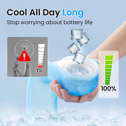 Neck Cooler for Hot Weather, Reusable Wearable Ice Water Neck Wrap with Wide Mouth for Ice Cubes, U-Shaped Cooling Neck Pack for Summer Heat, Outdoor Work, Sports, Travel & Hot Flashes, Blue