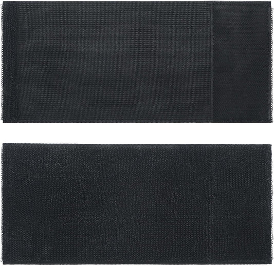 Geiserailie 2 Pcs Extender Strap Reusable 3 x 20 Inch Ice Belt Extender Strap Multipurpose Elastic Hook and Loop Extension for Ice Pack Black Back Knee Ankle Braces, Vests, Wraps, and Belts