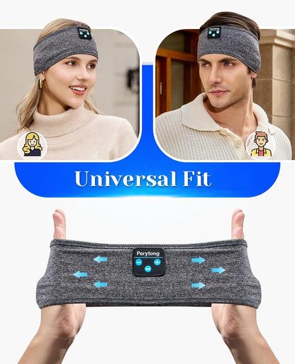 Perytong 2 Pack Sleep Headphones, Sleeping Headphones | Bluetooth Headband with Ultra-Thin HD Stereo Speaker, Wireless Headphone for Sports, Insomnia, Yoga, Air Travel, Meditation