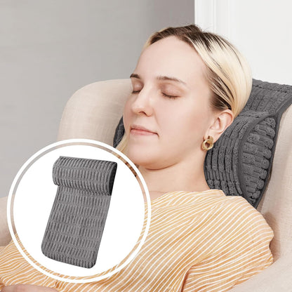 WdFour Headrest Memory Pillow, Support Cushions for Neck, Back or Foot for Sofas, Recliners, Office Chairs, Massage Chairs for Neck Pain Relief and Cervical Support(Khaki, 13" Wx2.7 D).