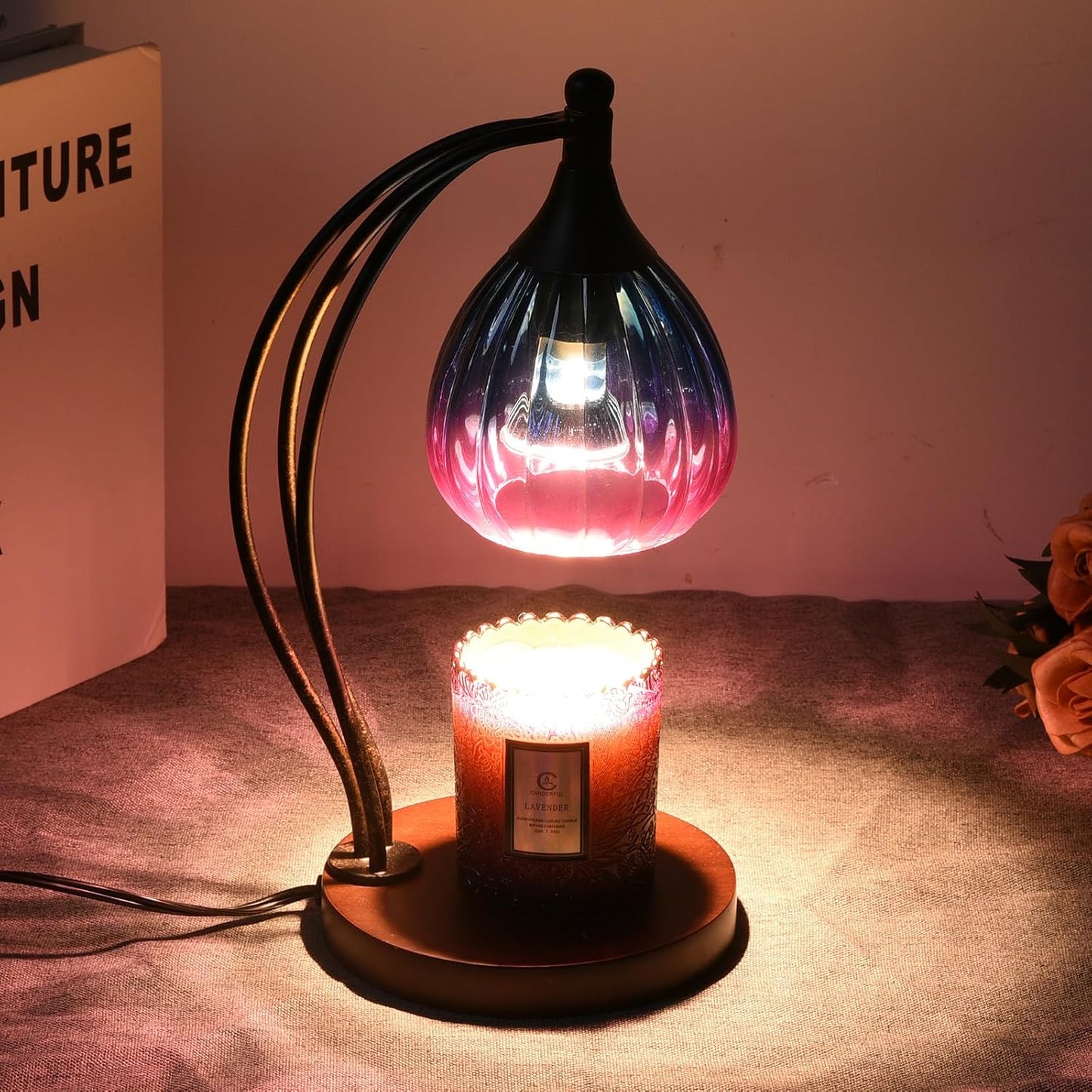 Candle Warmer Lamp with Timer and Dimmer - Electric Melter for Scented Jar Candles - Housewarming, New Home Decor