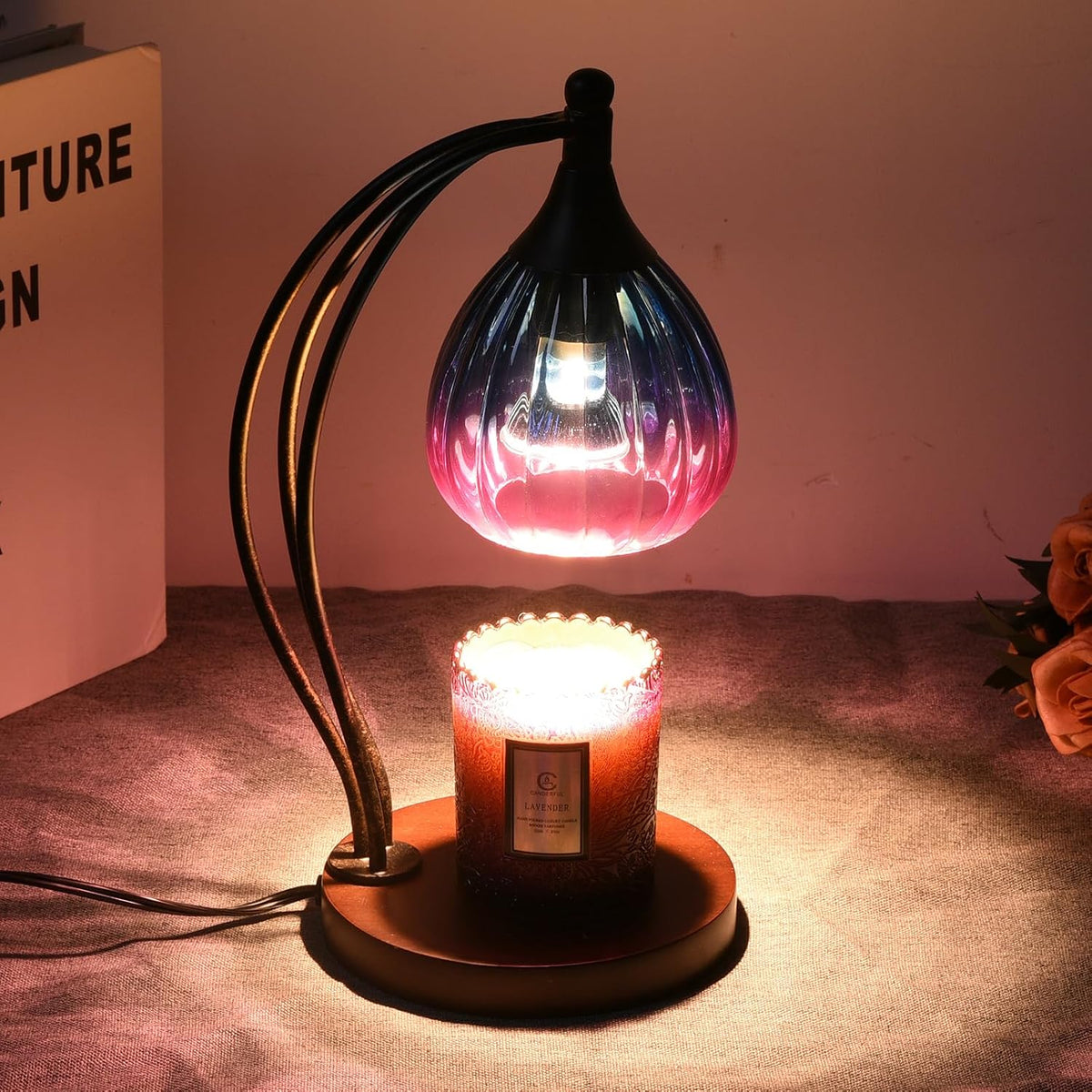 Candle Warmer Lamp with Timer and Dimmer - Electric Melter for Scented Jar Candles - Housewarming, New Home Decor
