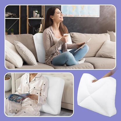 HOMBYS Shredded Foam Couch Back Cushions Replacement, Stuffing Fill Removable Sofa Back Waist Cushions, Lumbar Support Pillow 1 Pack, Supportive & Durable (27.5"x18"x5")