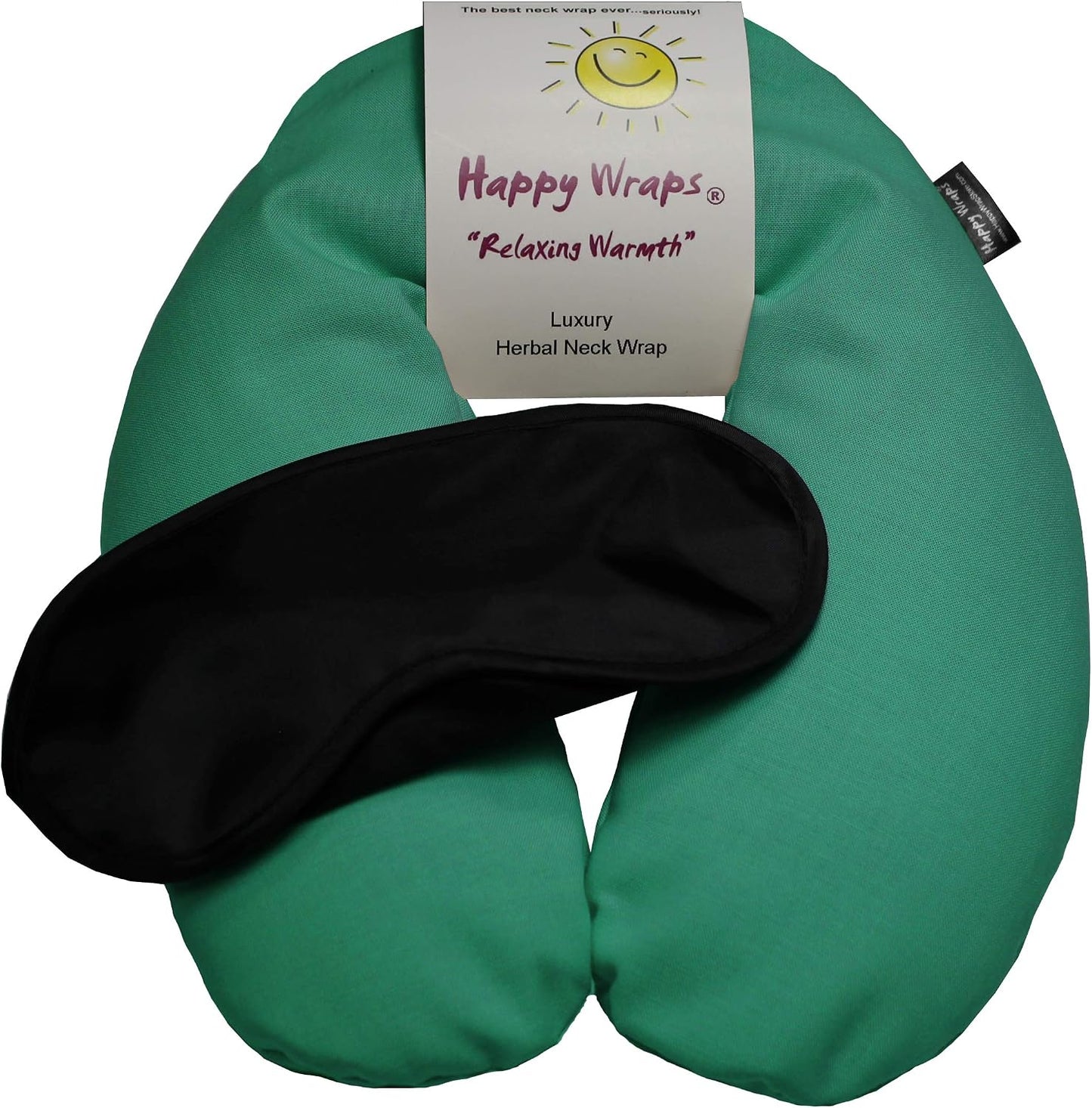 Microwavable Unscented Flax Seed Neck Wrap & Free Sleep Eye Mask - Hot Cold Heating Pad for Shoulder & Neck Pain Relief Pillow - Stress & Migraine Relief - Heat or Freeze - Pink