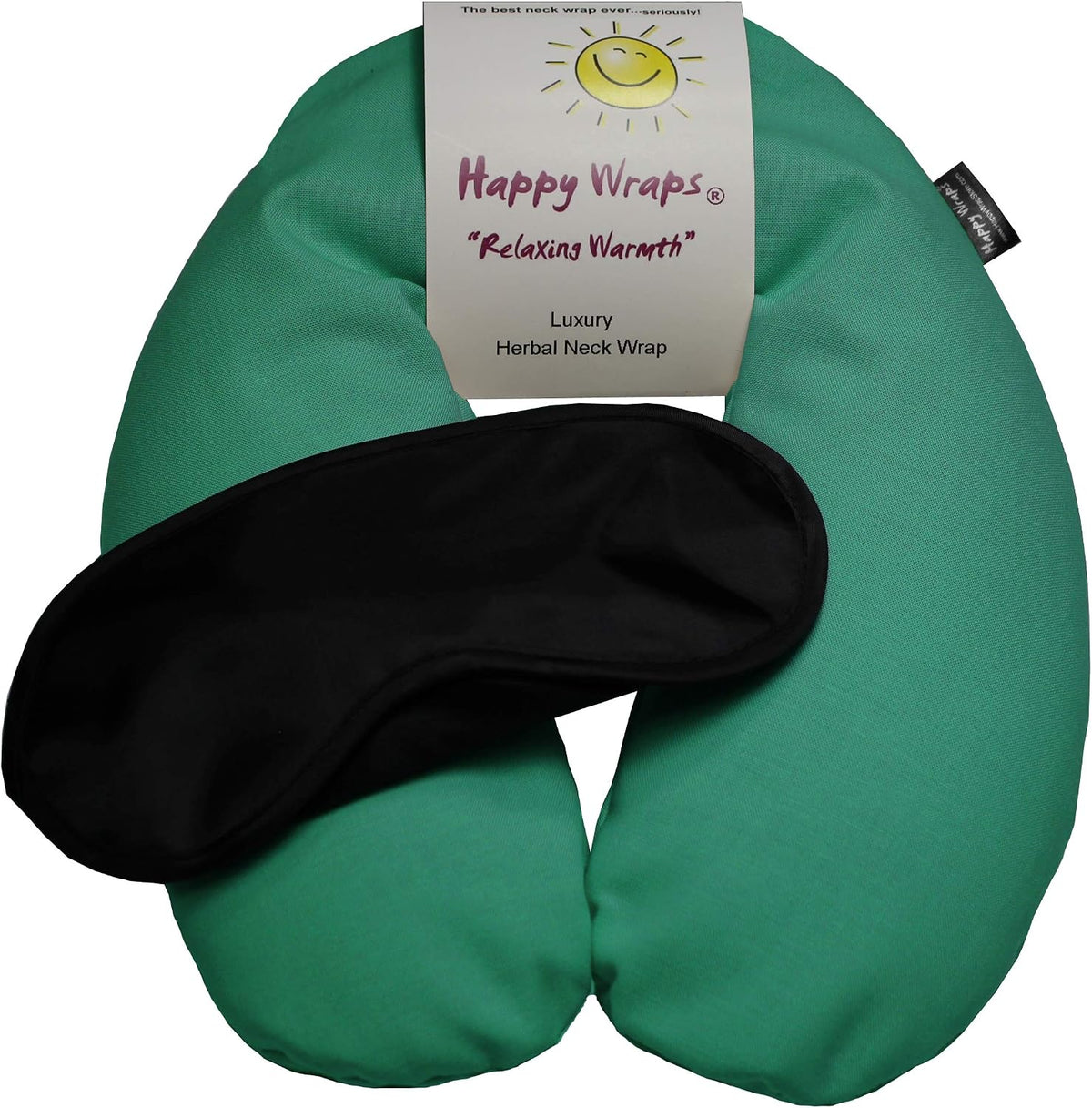 Microwavable Herbal Neck Wrap - Hot Cold Aromatherapy Neck Warming Pillow - Heating Pad for Migraines, Stress, Gifts for Women, Birthdays, Christmas and Free Sleep Mask - Purple Cotton