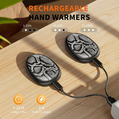 coldSky Rechargeable Hand Warmers 2 Pack, Magnetic 2-in-1 Reusable Electric Hand Warmer, 3 Heat Settings Portable Pocket Hand Heater Gifts for Women Men Christmas, Skiing, Camping, Hunting