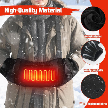 10000mAh Heated Hand Warmers Pouch(Includes Power Bank) | Electric Heated Hand Muff with 3-Level Heat Setting, Rechargeable Power Bank, Adjustable Strap, 2 Pocket for Hunting, Camping