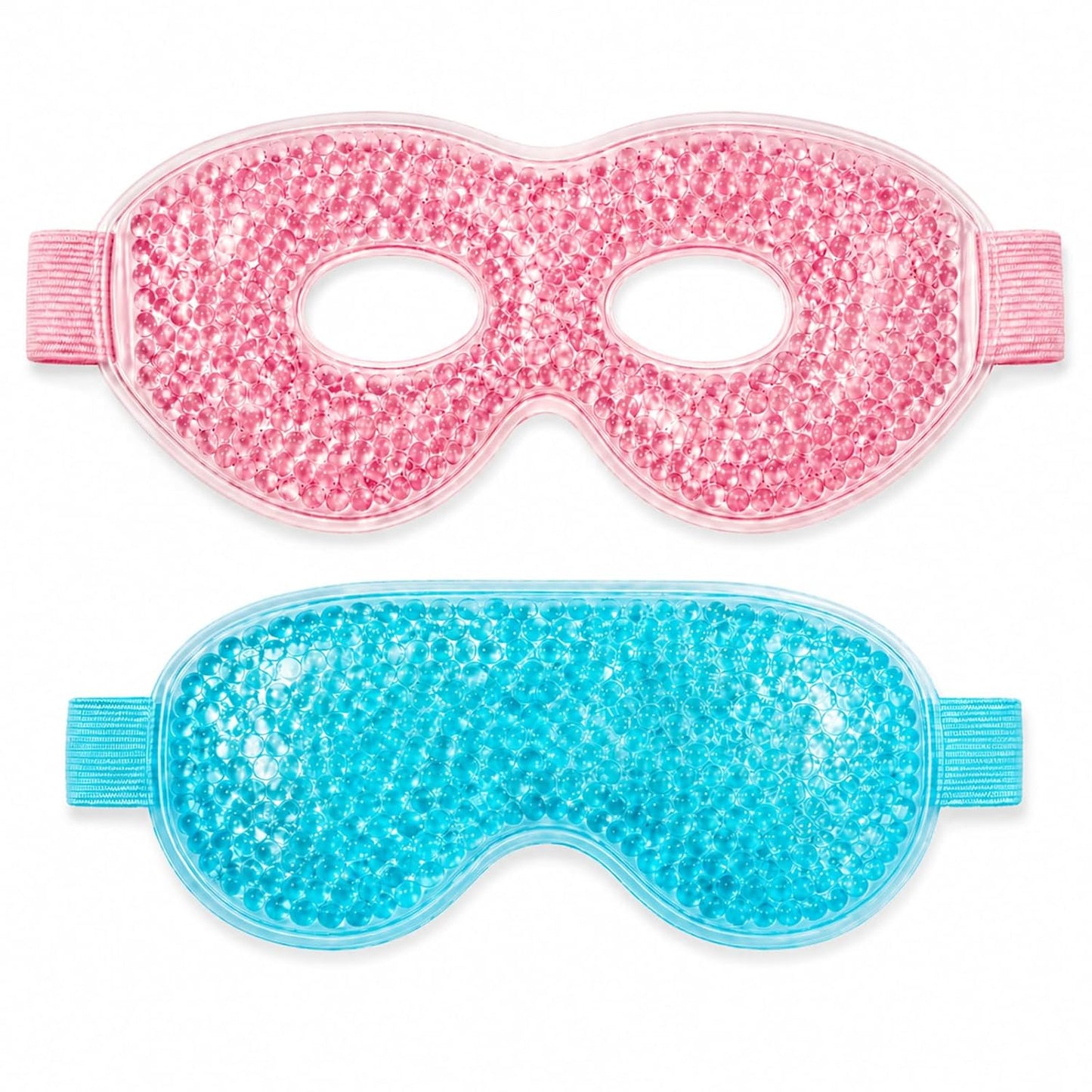 2Pack Cooling Eye Mask for Puffy Eyes, Gel Eye Mask for Cold Ice Packs After Surgery, Reusable Frozen Eye Mask for Dark Circles Migraines Relief and Allergies, Warm Compress Eye pads for Dry eyes