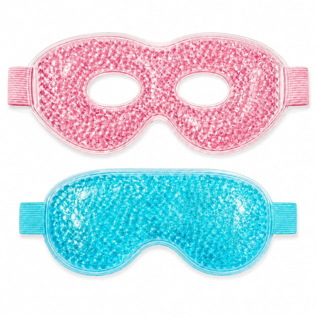 2Pack Cooling Eye Mask for Puffy Eyes, Gel Eye Mask for Cold Ice Packs After Surgery, Reusable Frozen Eye Mask for Dark Circles Migraines Relief and Allergies, Warm Compress Eye pads for Dry eyes