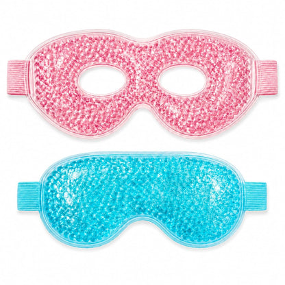 2Pack Cooling Eye Mask for Puffy Eyes, Gel Eye Mask for Cold Ice Packs After Surgery, Reusable Frozen Eye Mask for Dark Circles Migraines Relief and Allergies, Warm Compress Eye pads for Dry eyes