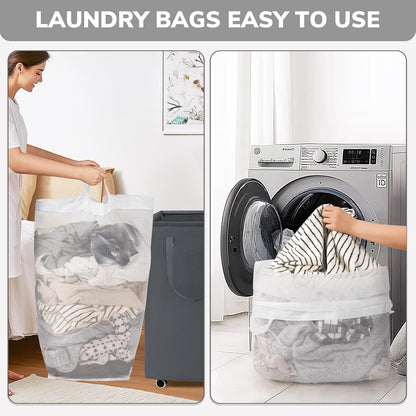 Goodpick 75L Laundry Basket with Wheels & Removable Wash Bag for Dorm | Rolling Laundry Basket with Handles for Dirty Clothes, Fodable Hamper for Laundry Room, Dorm Room Essentials, Grey