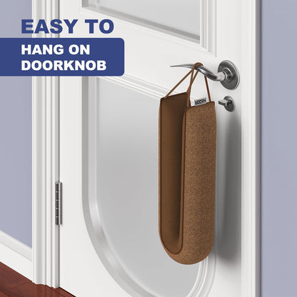 HADOR 30 Inch Weighted Door Draft Stopper - Under Door Snake Pillow, Blocks Cold Air/Wind/Noise, Heavy Duty Soundproof Bottom Filler (Covers Gaps Up to 3"), Winter Patio Sliding Window Seal, Grey | Weighted Under Door Gap Filler, Blocks Drafts, Cold Air,