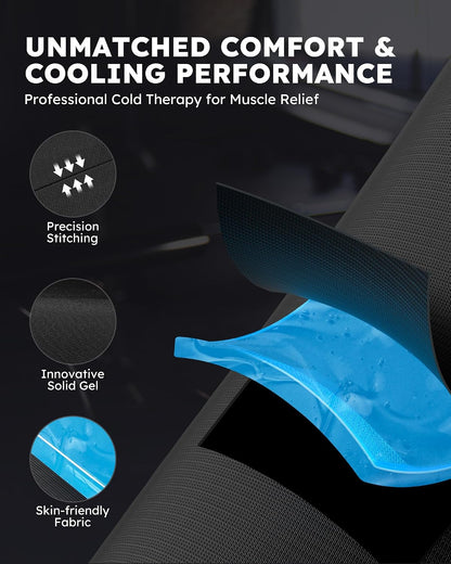 Full Leg Ice Pack Wrap with 360° Coverage with Strap for Muscle Recovery After Exercise, Ice Pack Wrap Around Entire Leg for Pain Relief, Foot Calf and Thigh Legs Shins Hamstrings (universal)
