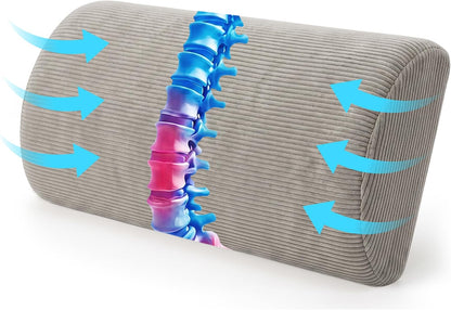 XIAIJIA Lumbar Support Pillow for Couch, Recliner Chair, Office, Gray