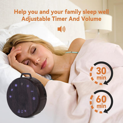 Sound Machine White Noise Machines for Home and Travel | 19 Natural Soothing Sounds, Adjustable Sleep Timer