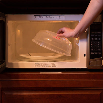 KINGZHUO 9 Inch Microwave Cover - BPA Free Food Protective Plate & Splatter Guard