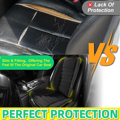 kingphenix Car Seat Cushion with Back Support Pillow, Memory Foam, Black | Memory Foam Car Cushion for Long Driving, Truck, Office Chair, Tailbone and Lower Back Support