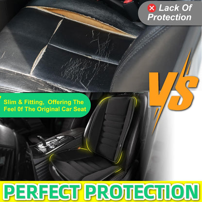 kingphenix Car Seat Cushion with Back Support Pillow, Memory Foam, Black