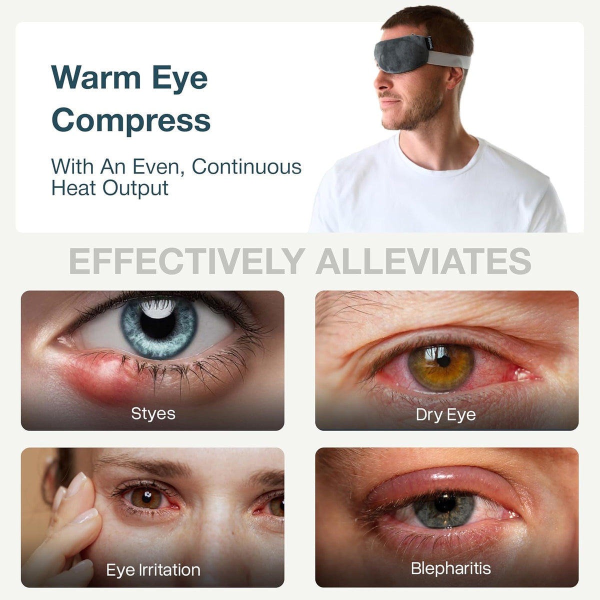 MyHalos Heated Eye Compress, Warm Compress for Dry Eyes, Blepharitis & MGD