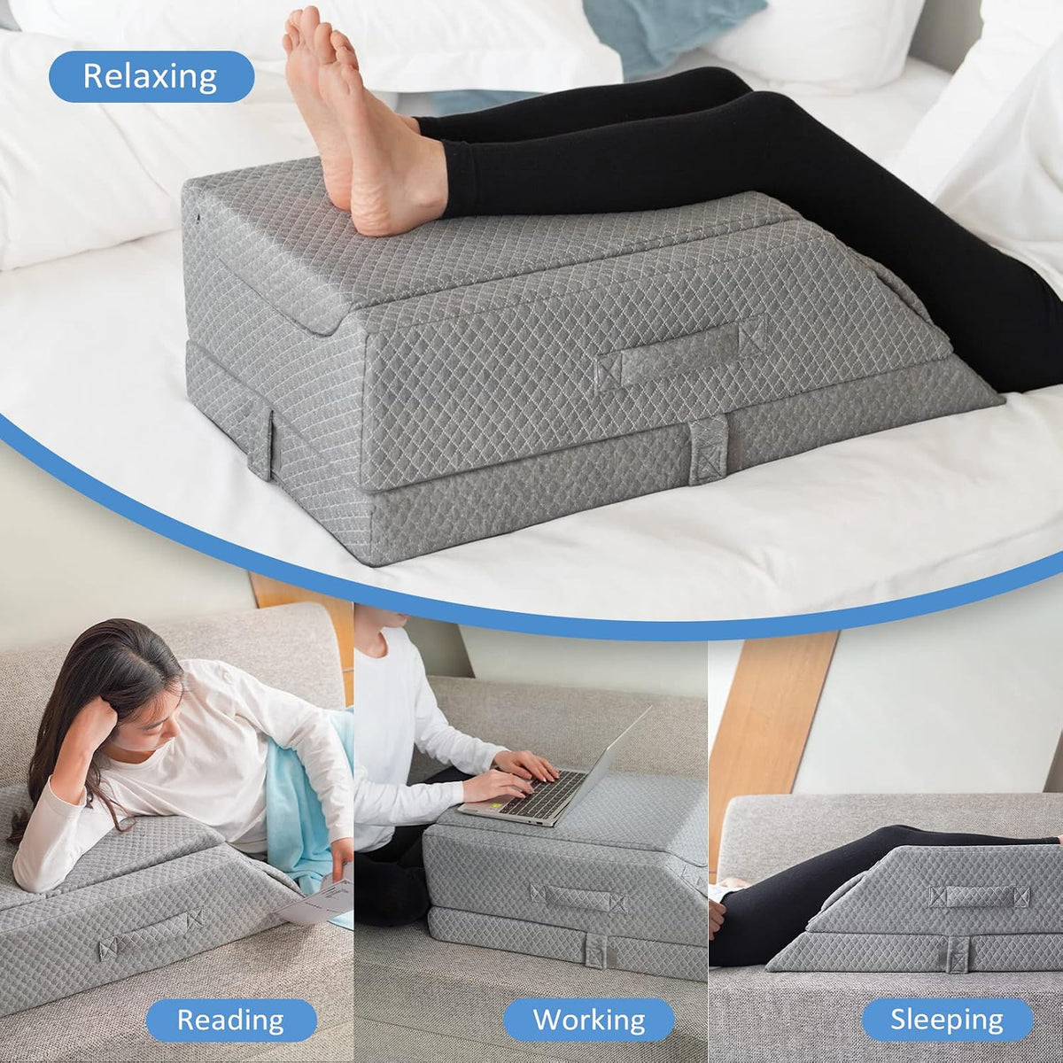 KingPavonini Adjustable Leg Elevation Pillows for Swelling After Surgery