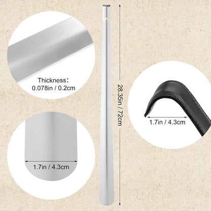 Redriver Extra Long Shoe Horn for Seniors, Metal Shoehorn Long-handle Shoe Spoon Stick Helpers Boot Horn for Men Women