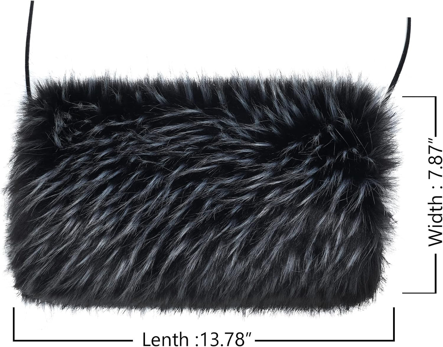 LA CARRIE Faux Fur Hand Muffs Women Winter Warmer Fuzzy Pouch Furry Plush Muffler Wedding Girl Kids Elegant Luxury Chic