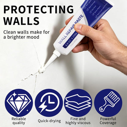 Drywall Repair Kit with Scraper, 2026 New Wall Mending Agent for Holes, Cracks, Small Damage, Quick Easy Solution for Home Wall Efficient Patch Repair (1 pcs)