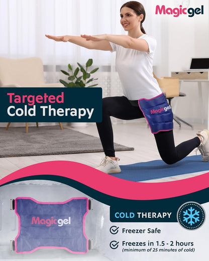 Magic Gel Hip Ice Pack Wrap - Reusable Cold Pack for Hip Bursitis, Hip Replacement Surgery and Hip Flexor Pain. Hip ice wrap for Inflammation, Swelling and Hip Pain Relief