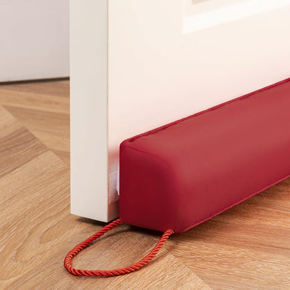 Resistant Door Draft Stopper, Removable Washable Cover, 36", Black | Weighted Gap Filler, Blocks Hot and Cold Air, All-Season Seal