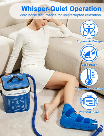 Ankle Foot Ice Pack Wrap for Cold Therapy Machine, Replacement Pad Only for Cryotherapy Unit, Cold Water Therapy for Plantar Fasciitis Relief, Post-Surgery & Injury Recovery - Universal Connector