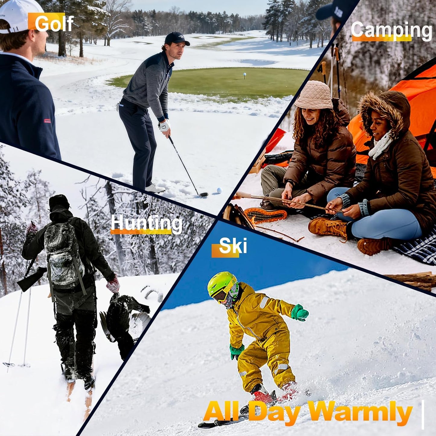 Hand Warmers Rechargeable-Electric Hand Warmers, Max 16 Hrs Warmth Up to 127℉, LED Display & Flashlight, Dual-Side Heating Portable Heater for Golf Hunting Camping for Men Women, Valentine's Day Gifts