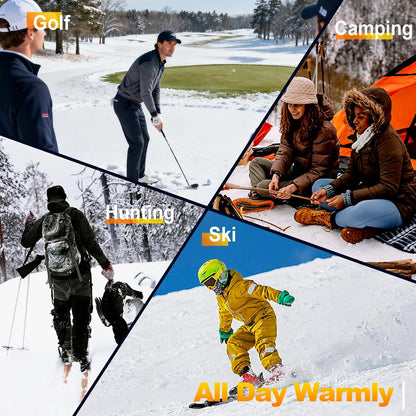 Hand Warmers Rechargeable-Electric Hand Warmers, Max 16 Hrs Warmth Up to 127℉, LED Display & Flashlight, Dual-Side Heating Portable Heater for Golf Hunting Camping for Men Women, Valentine's Day Gifts