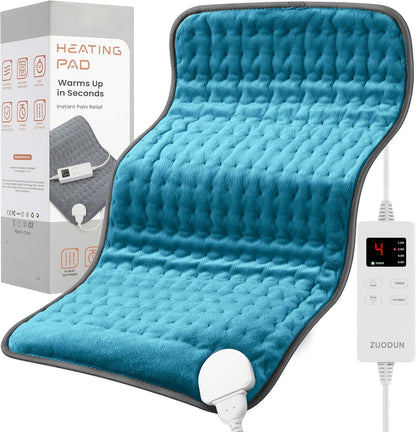 Heating Pad for Back, Neck, and Shoulder Pain Relief, Electric Heat Pad with 6 Heat Levels, Moist Heat Option, Auto Shut-Off, Birthday Christmas Gift for Women Men Mom Dad Grandma, Gift for her