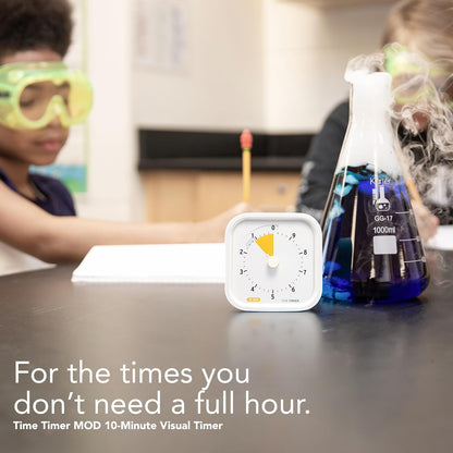TIME TIMER 120 Minute MOD Education Edition ⁠— Visual Timer with Desktop Software for Kids Classroom Learning, Testing Timer, Study Tool and Office Meetings with Silent Operation (White - 120min)