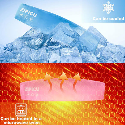 2pcs Migraine Headache Headband，Small Portable Gel Ice Pack Head Strap，Soothing Ice Packs Head Face Cold Compress for Tension Stress & Hangove