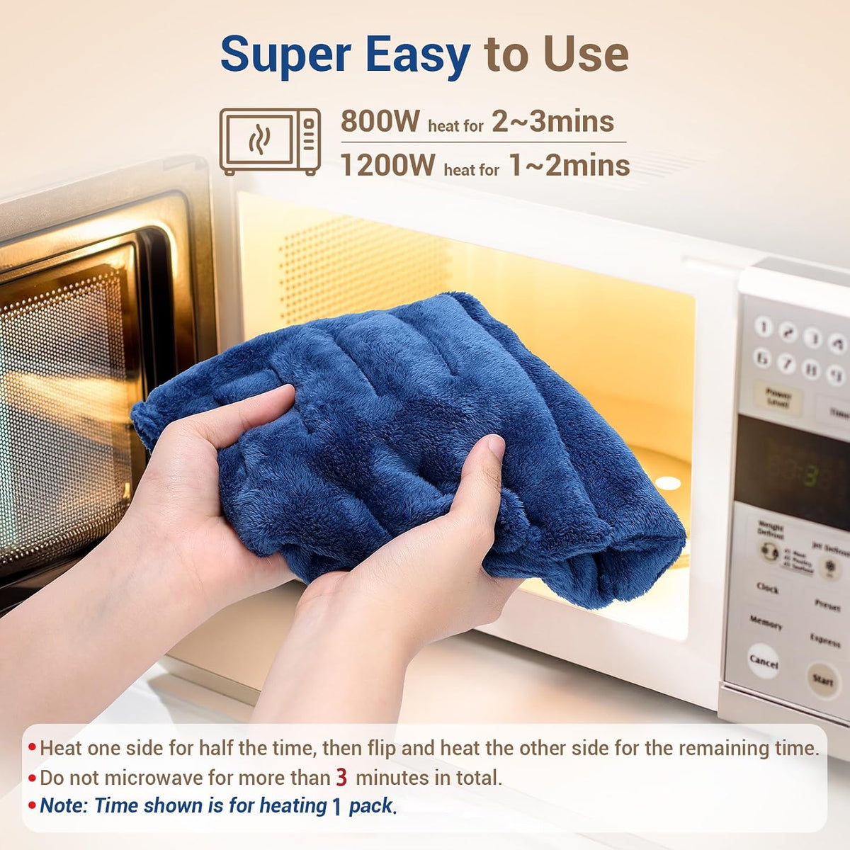 Comfytemp Microwavable Heated Slippers, Moist Heat Pads for Feet and Ankles