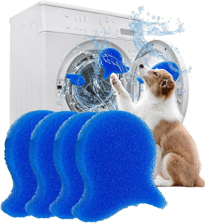 Pet Hair Remover for Laundry - Reusable Dryer Pet Hair Balls,Effortlessly Removes Dog Cat & Dog Hair from Clothes in Washing Machine Hair Catcher(4Pcs)