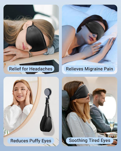 Cooling Eye Mask for Puffy Eyes: Fsa Eligible Items Hsa, Face Ice Eye Pack for Migraine After Surgery Relief - Reusable Cold Compress for Headaches Puffiness - Comfortable Weighted Fit Gel Sleep Mask