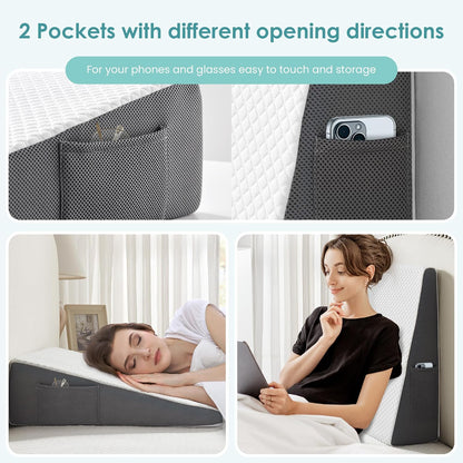 Cozymaker 10-inch Adjustable Leg Elevation Pillows for Swelling Pain Relief