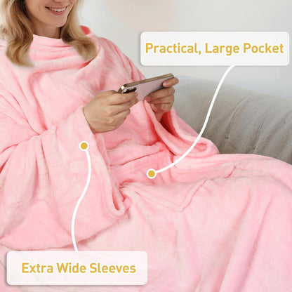 Catalonia Wearable Blanket with Sleeves for Women & Men, Fleece Wrap Throw | Cozy Sleeve Design for Hands-Free Comfort, Perfect for Reading, TV Time & Relaxing, Christmas & Birthday Gift