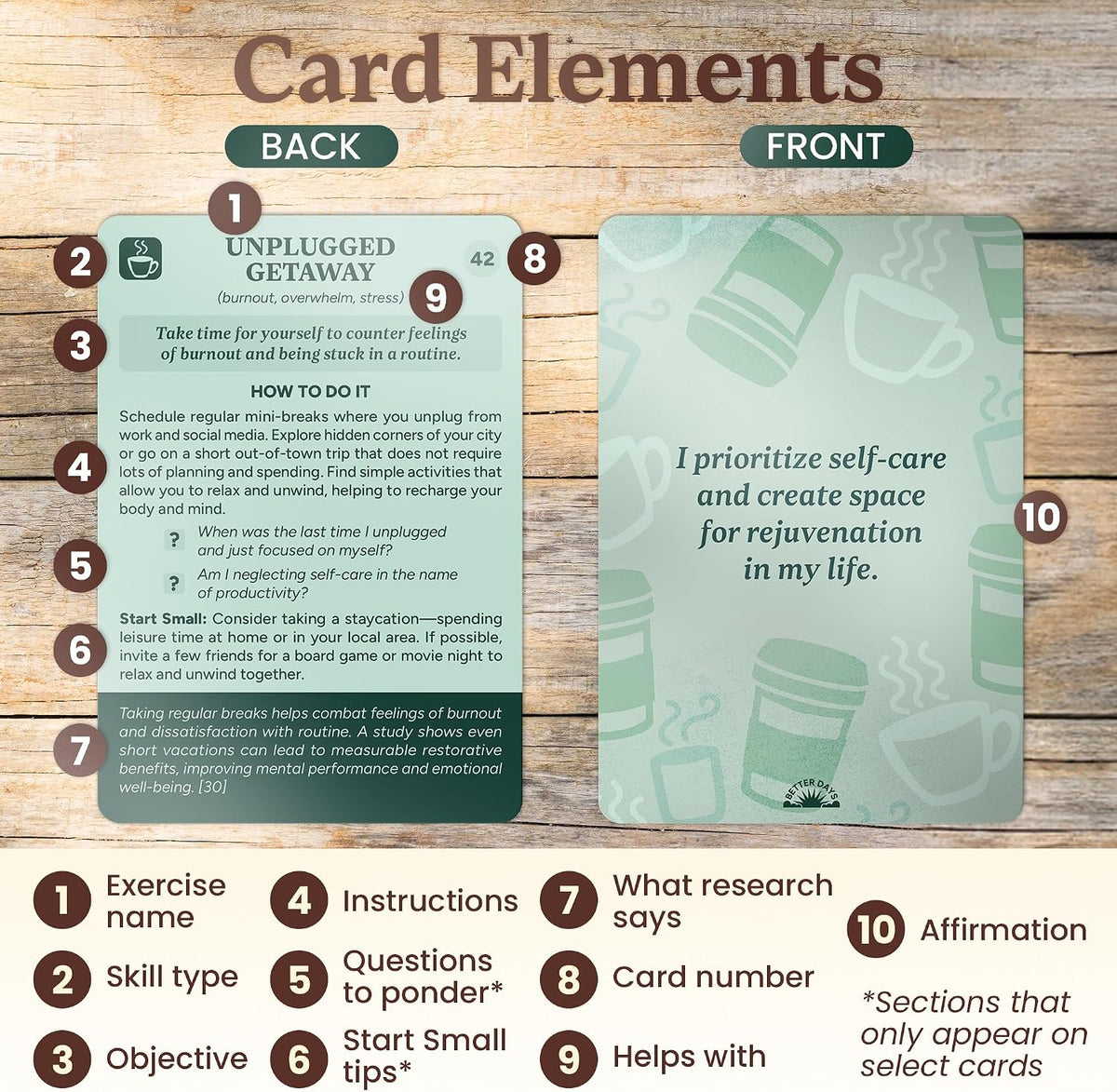 Better Days Coping Cards - 65 Therapy Cards for Stress, Anxiety, Anger