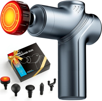Massage Gun Deep Tissue, Silent Motor and Portable Massage Gun with 4 Interchangeable Heads for Deep Muscle Relief and Relaxation, Relax Gift