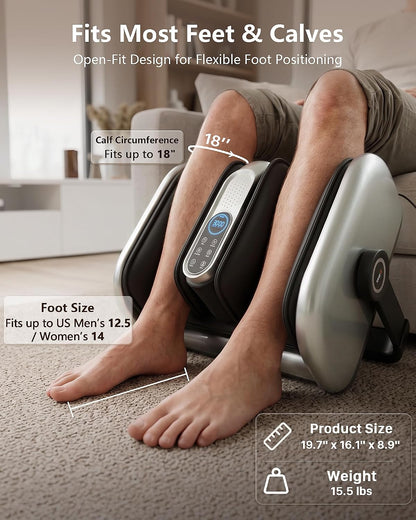 JZBRAIN Pro Shiatsu Foot Massager with Heat for Plantar Fasciitis | L1-L9 Compression, Roller Kneading, Vibration, Soothing Heating, Remote Control, Adjustable Stand for Flat or Angled Use
