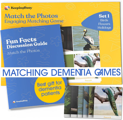 Keeping Busy Expressions Set 1 Dementia Activities for Seniors | Alzheimer Products for Elderly Patients | Fun Memory Game Toy & Cognitive Brain Puzzle for Senior Citizens w/Memory Loss or Alzheimers