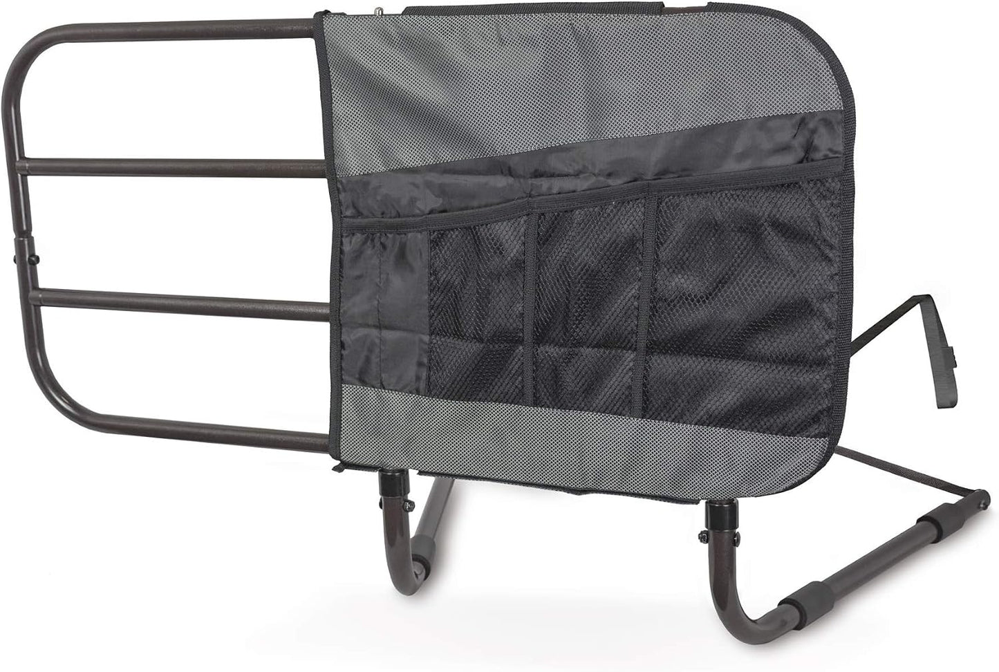 Able Life 4-Pocket Bed Rail Organizer Pouch, Hanging Bedside Caddy with Mesh Pockets for Easy Access Storage, Bedrail Accessory Bag, Compatible with the Able-Life Bedside Extend-A-Rail