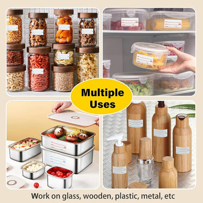 1000pcs Food Labels, AIMEIKI 1 x 3 Inch Removable Date Stickers Freezer Labels for Food Containers, Easy to Write-On & No Residue (2 Rolls)