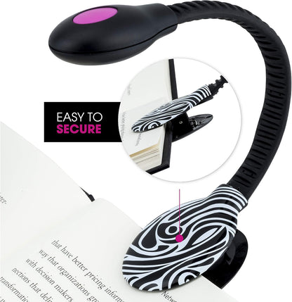 French Bull Rechargeable Sculpt Book Light (Black and White Marble)
