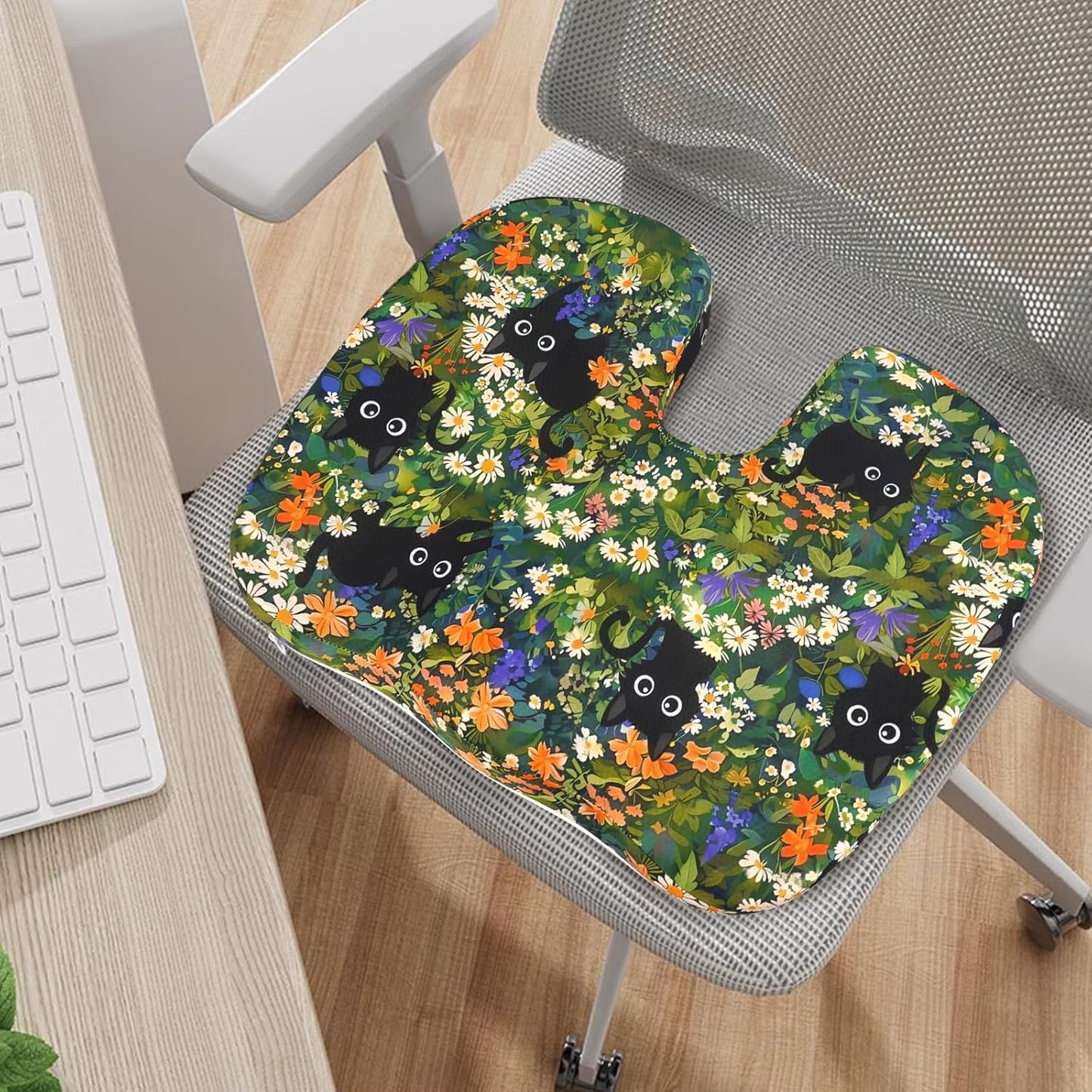 Tailbone Pain Relief Cushion, Memory Foam Seat Cushion for Coccyx Sciatica Pain Pressure Relief Office Desk Chair
