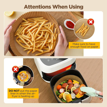 200pcs Air Fryer Liners Disposable, Air Fryer Liners, 8.7" Square Parchment Disposable Paper Liner for Air Fryer, Parchment Paper, Baking, Roasting and Microwave