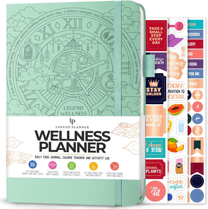 Legend Food Journal, Weight Loss & Meal Tracking Diary 5.8x8.3 Hot Pink